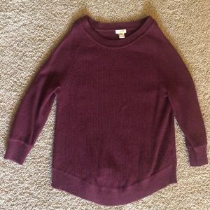 Burgundy Wool J Crew Sweater